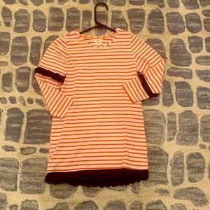 Orange and navy dress